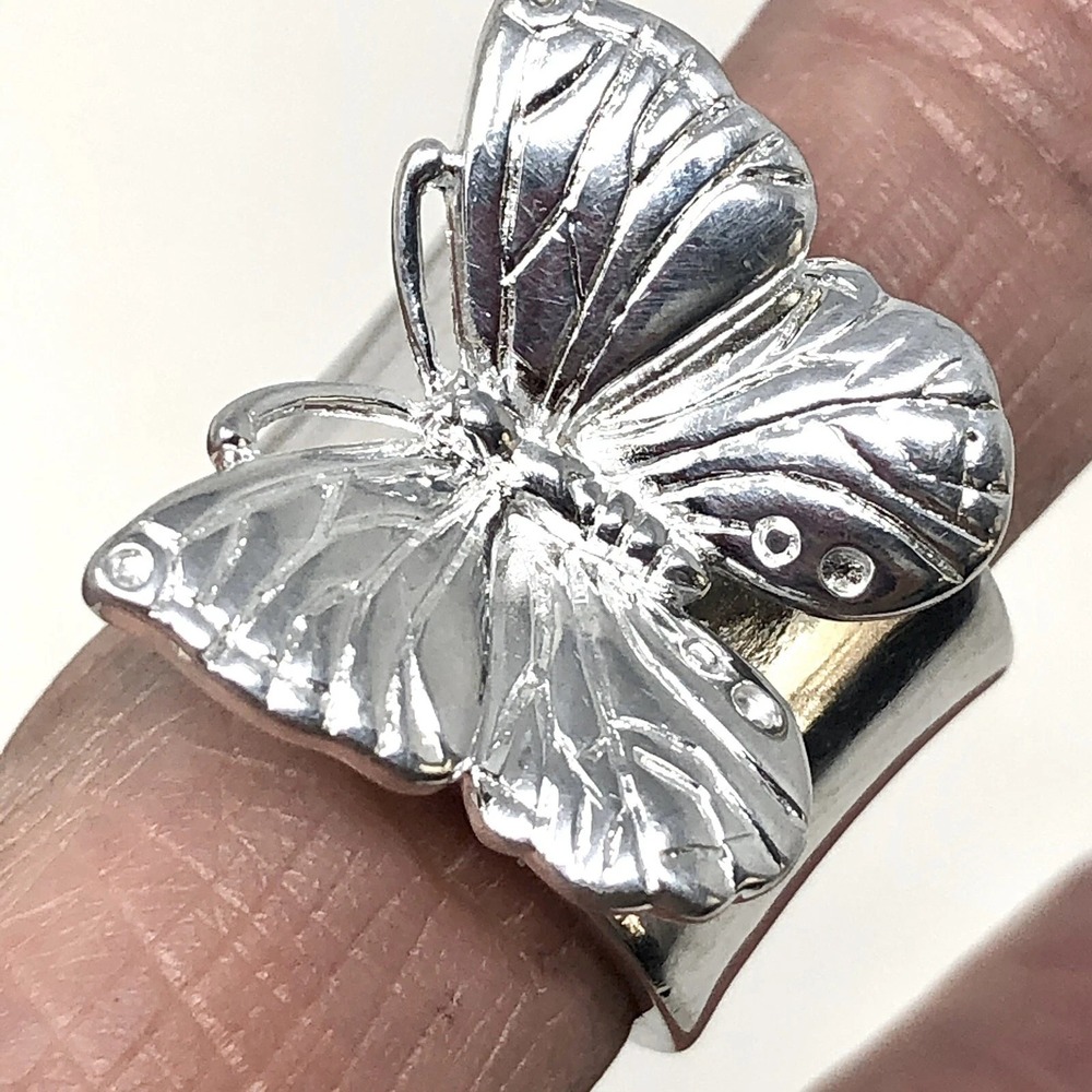 Butterfly Ring Band Sz 6 Aluminum Arthur Court Signed Jewelry